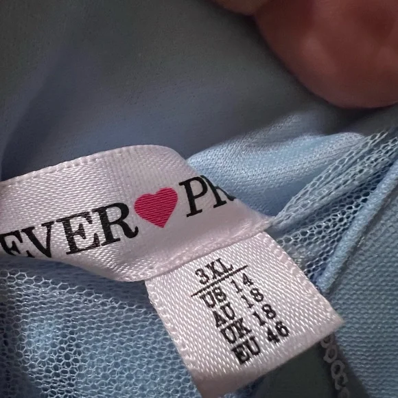 Ever Pretty Light Blue Maxi Dress with Leaf Details - Picture 3 of 4